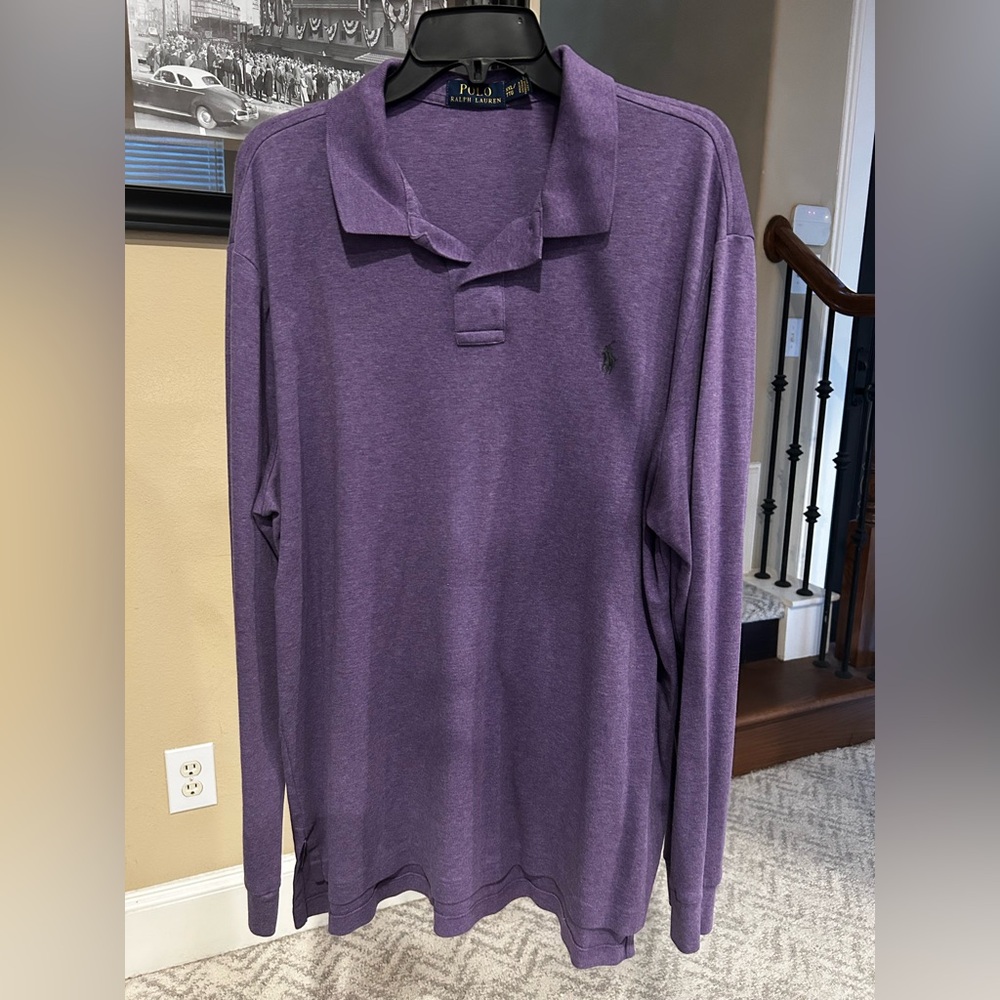 Ralph Lauren Purple Polo Long-Sleeve Shirt XXL